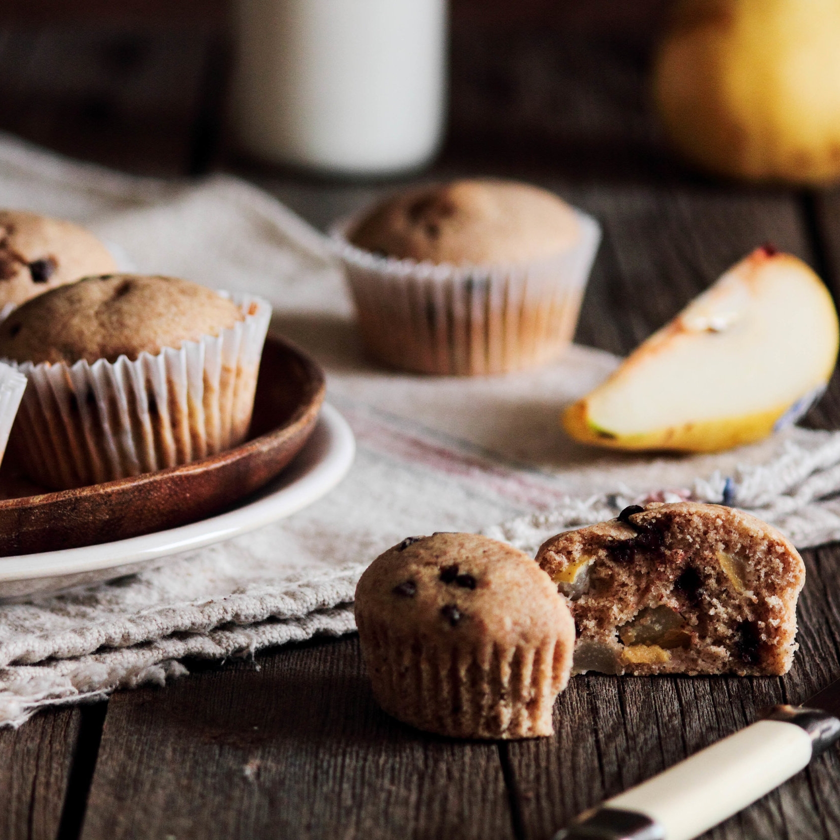 Brown Butter Pear Muffins