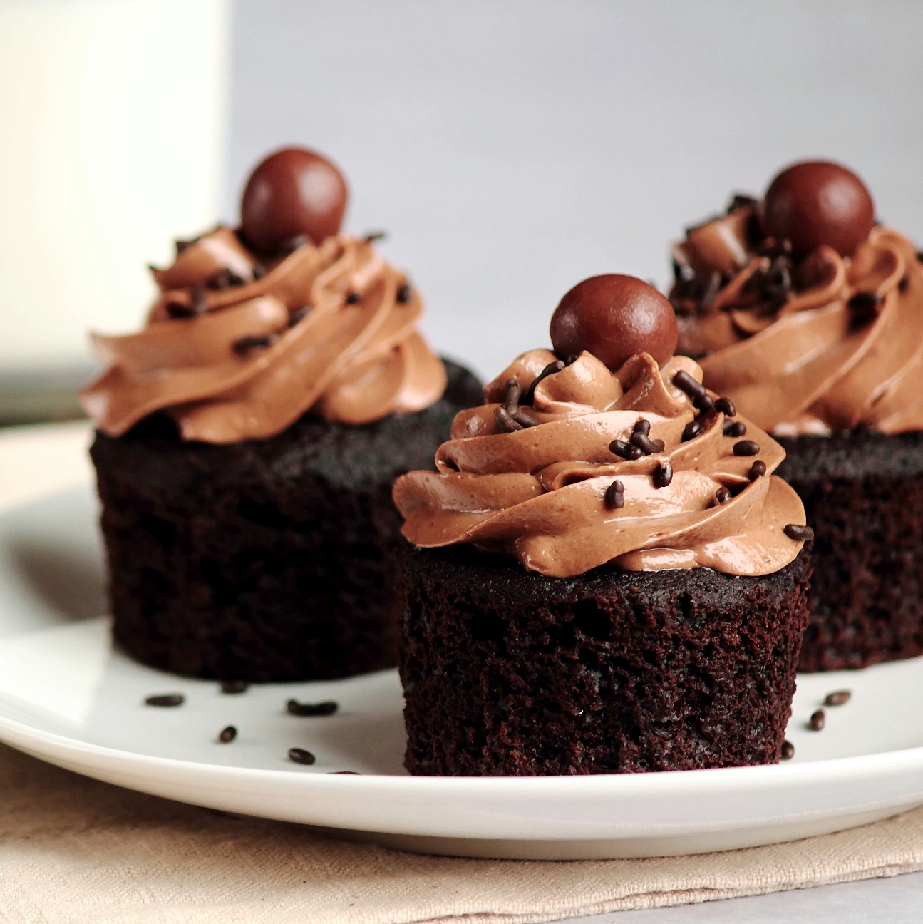 Malted Chocolate Cupcakes