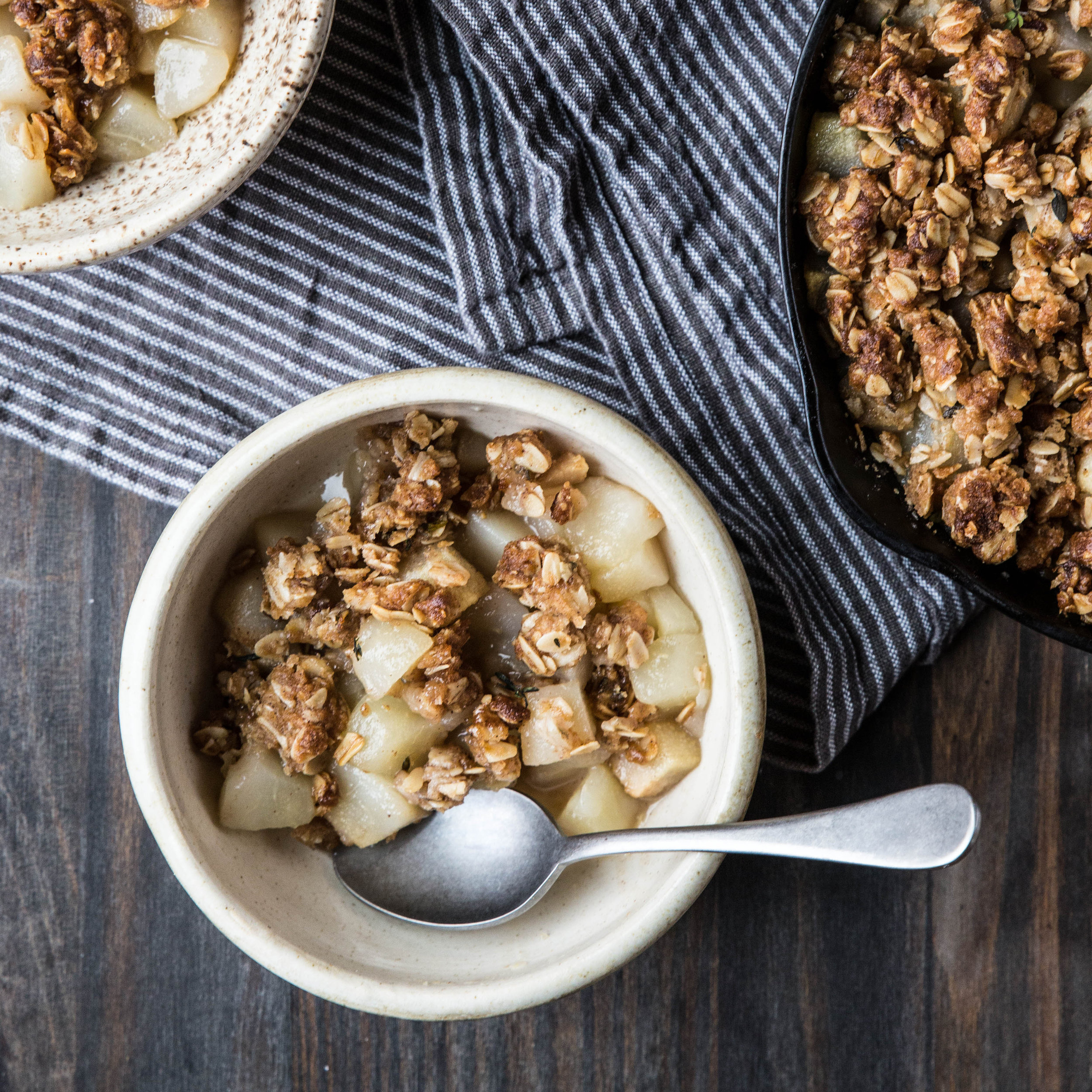 Pear Ginger Thyme Crumble