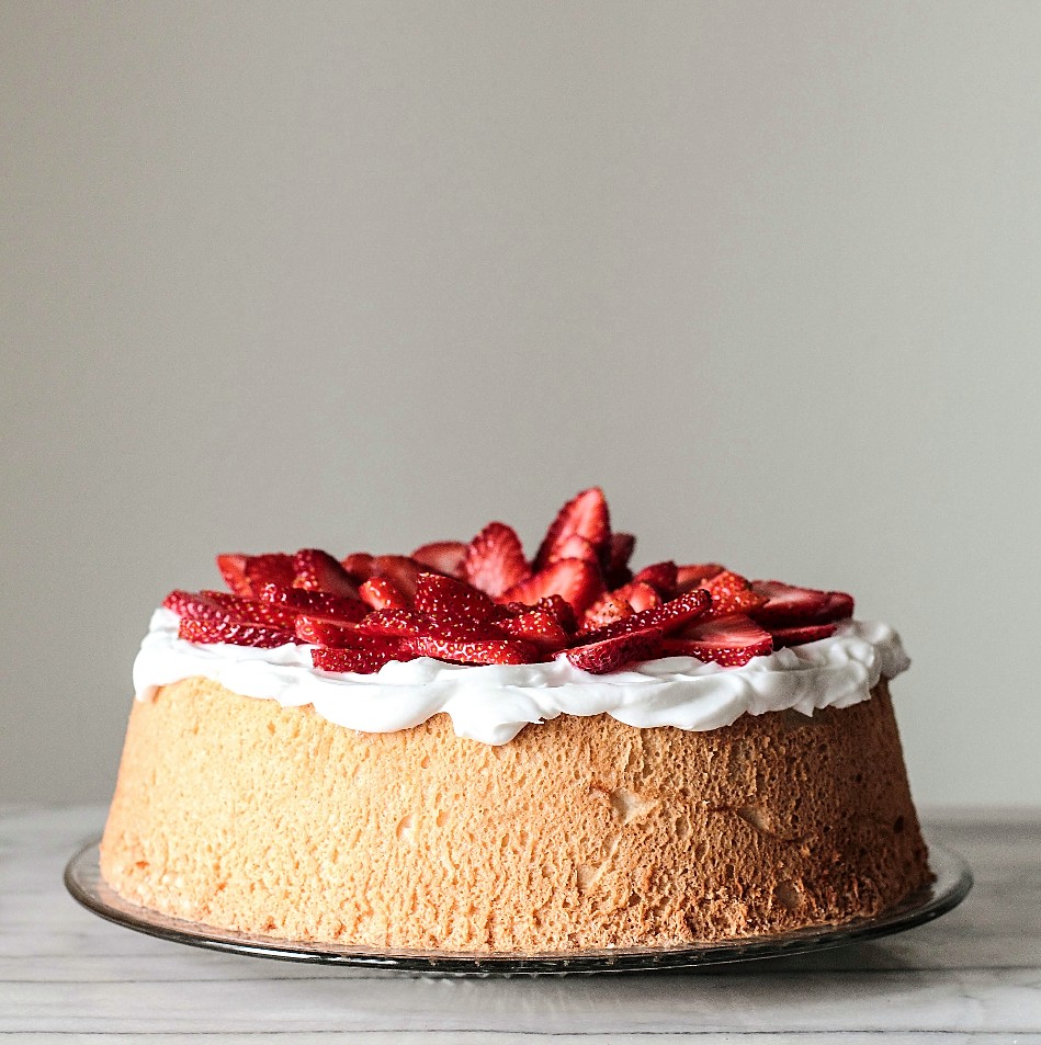 Berry Topped Angel Food Cake